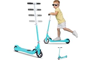 KHHK Trottinette électrique pour enfants de 6 à 12 ans - 8 km/h - Pneus pleins de 5,5" - Distance de 5 km - Charge maximale : 110 lbs