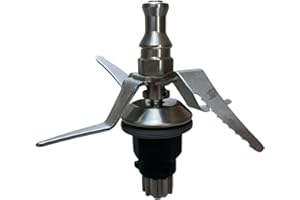 THEOUTLETTABLET Roboparts® - Cuchilla y Engranaje de reemplazo para Robot de Cocina Cecotec Modelos Mambo Touch/M: 11090; Habana Cooking Total Gourmet, Victory