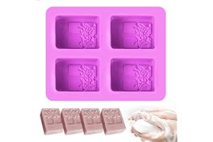 JINMINAMZ Stampi per Sapone, Sapone in Silicone Stampo, Stampi in Silicone per Sapone DIY, per Saponette Fatte a Mano, Ghiaccio, Torte, Budini, Cioccolatini