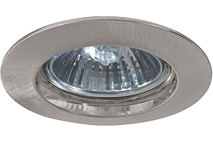 Paulmann 5796 Einbauleuchte Premium Line 230V Einbaustrahler Eisen gebürstet Einbaulampe max. 1x50W Einbaulicht 230V Spot GU10 Deckeneinbaustrahler, Silber