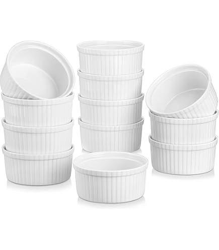 Porcelánové misky na creme brulee 9 cm - sada
