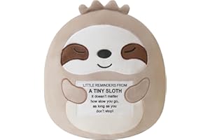 Xfrog Positive Sloth Süßes Plüschtier Faultier Kuscheltier Kissen Kuscheltiere für Kinder Mädchen und Jungen 25cm