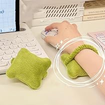 Green Leaf Wrist Rest & Mouse Pad Set - Memory Foam, Ergonomic, Waterproof PU Leather - Cute Desk Comfort For Gamers & Office