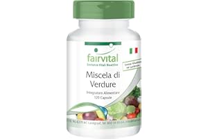 Fairvital | Verdure Pur - 1 mese - VEGAN - alto dosaggio - 120 capsule - 10 varietà di verdure