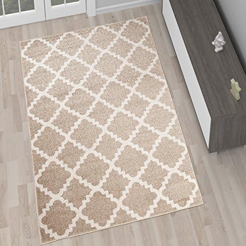 Trellis Rugs For Living Room Beige Beautiful Moroccan Carpet 300 x 400 cm (9ft10" x 13ft1")