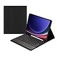 Touch Keyboard Case for Samsung Galaxy Tab S9 2023 11-Inch (SM-X710 / X716 / X718), with Pencil Holder - Magnetically Detachable Touch Bluetooth Keyboard Case For Samsung Galaxy Tab S9 (Black)