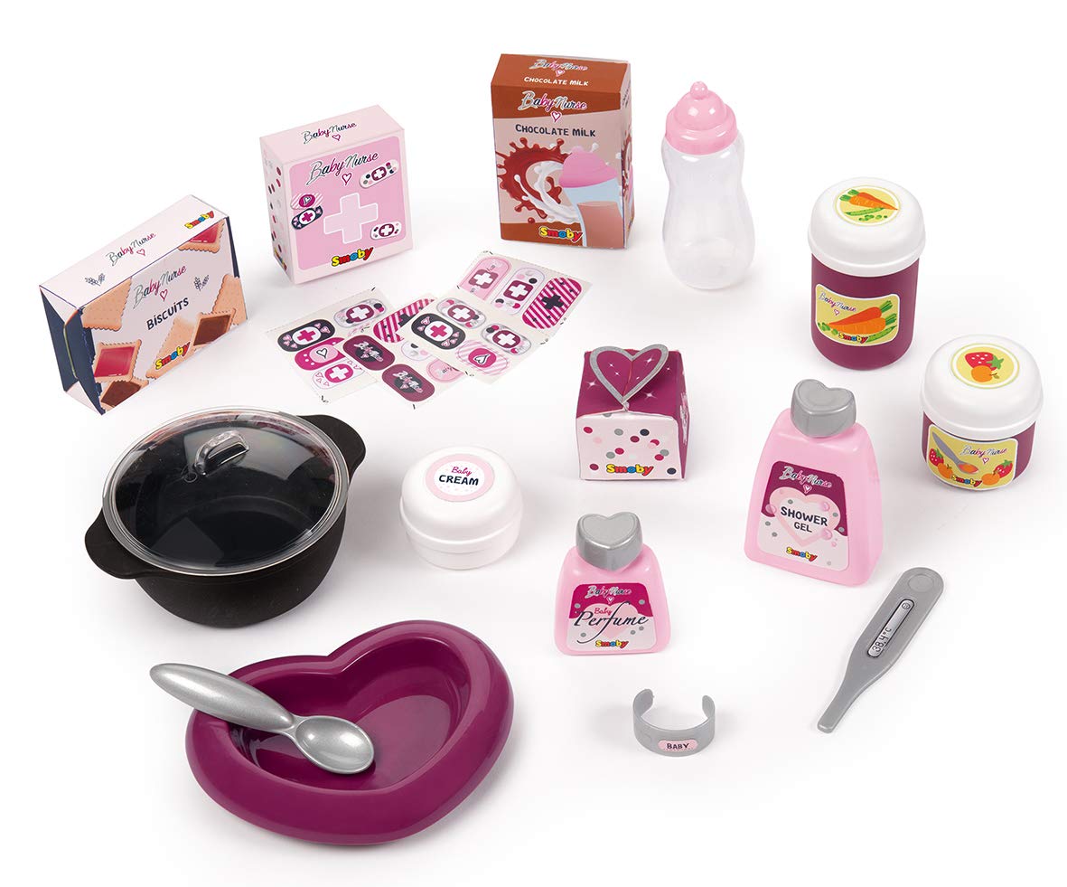 Smoby-220349-Baby-Nurse-Grande-Maison-des-Bbs-3-espaces-de-Jeux-23-Accessoires