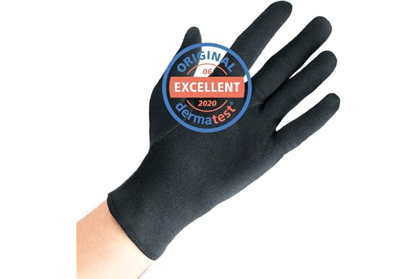 Gants coton blanc respirant pour peau sèche et sensible, Gants coton dermatologique avec routures renforcées,confortable pour jour et nuit - soins des mains, handcare, gris, blanc, noir