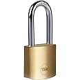 Yale Y110B/20/122/1/B Y110B Series Safety Padlock, Brass Finish, 20 mm Arco Largo