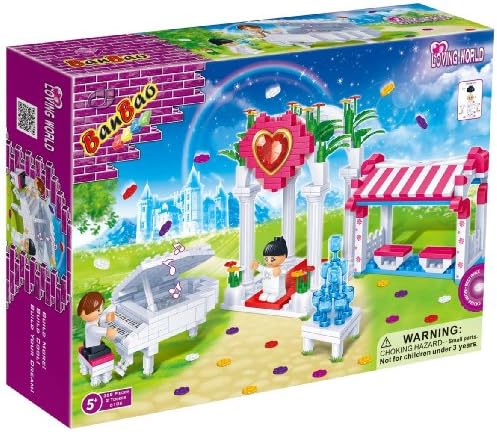 Low Cost Great Value Games &amp; Toys BanBao Building Blocks Bricks Construction Wedding Marriage Ceremony - Get Creative Fun Gift Present for Stocking Fillers, Xmas, Christmas, Easter, Birthdays, Pocket Money Treat or Reward Idea - Children Child Girls Girl Kids - One Supplied