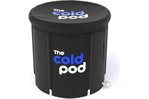 The Cold Pod Bañera de hielo | Bañera de inmersión fría de 320 L | Terapia de agua fría para recuperación | Piscina portátil para adultos | Bañera fría | Tina de hielo con tapa