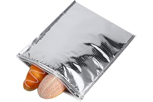 DEWIN Lot de 5 sacs alimentaires isothermes en aluminium pour pique-nique, déjeuner, voyage, camping, extérieur (25 x 30 cm), 25 x 30 cm., Moderne