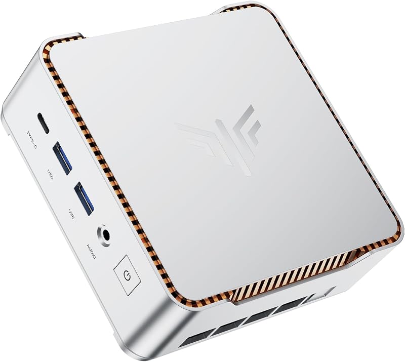 NiPoGi Pinova P2 Mini PC W-11 Pro, ĐMD Ryzen 4300U (up to 3.70GHz), 16GB DDR4 512GB M.2 SSD Mini Desktop Computer, HDMI 2.0, DP, Type-C, 4K Triple Display Micro PC with VESA for School/Office/Home