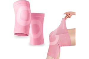 CQQNIU 1 Pair Pink Compression Knee Sleeve Knee Pads for Gym Running Daily Use and Relief for Joint Disorders, Tendonitis