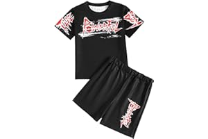 Conjunto deportivo transpirable de verano para niños, camiseta de manga corta con cuello redondo y pantalones cortos casuales para jugar a diario