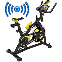 Bluetooth Cyclette Allenamento Indoor Bike ciclette per casa bici Nero Sports