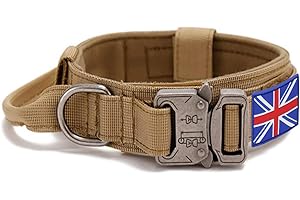 Tactical Dog Collar - YoothBro K9 Military Nylon Dog Collar with Heavy Duty Metal Buckle for Medium Large Dogs M