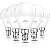 Vicloon E14 LED-glödlampa, stor skruv LED-glödlampa, 5 st 6 W G45 golfboll LED-glödlampa, 40 W glödlampa ekvivalent, 50 W hal