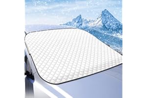 BNOYONERAS Couverture Pare-Brise Voiture, Protection Pare Brise Hiver, Protege Pare Brise Givre, Bâche Pare Brise Protection Couverture Repliable Universelle Pare-Soleil Anti Neige et Givre Anti Glace UV Soleil