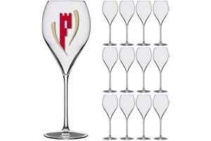 Rastal - Lot de 12 verres Flûte à dégustation - MOD. FRANCIACORTA - capacité 42 cl.