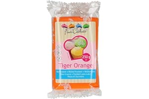 ‎FUNCAKES FunCakes Fondant Tiger Orange 4er Pack (4 x 250 g)