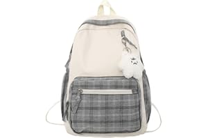 PAIKOE Back to School Backpack, Kawaii Backpack Sage Green Backpack for Girls Teens Preppy School Supplies Daypack College Backpack Travel Casual Daypack for Girls Boys Teens