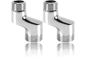 BEATIFIC 2 adattatori per attacco a S, 3/4 pollici x 1/2 pollici, filettatura esterna per doccia, adattatore, sfalsato di 20 mm, raccordo eccentrico per rubinetti da parete, 3/4" AG x 1/2" AG, materiale in