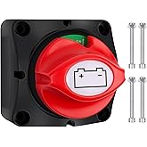 Bolatus Battery Isolator Switch 12V 24V 48V Battery Switch 1-2-Both-Off, 275A Main Switch Power Switch Battery Disconnect Mas