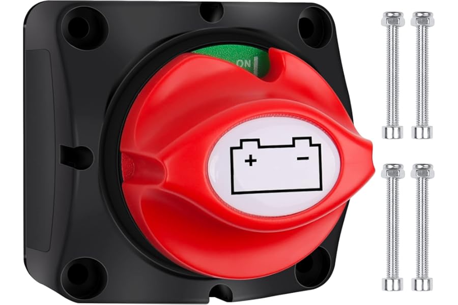 Bolatus Battery Isolator Switch 12V 24V 48V Battery Switch, Battery Kill Switch ON-OFF Battery Cut Off Switch 200A for Car Truck Boat Yacht Caravan Motorcycle