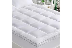 GRT Topper Matrimoniale 160x200 cm e Coprimaterasso, superficie in bambù e imbottitura 3D Snowdown, adatto a materassi fino a 30 cm, traspirante, morbido e silenzioso.