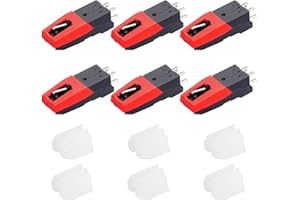 RobLuX 6 Piezas Agujas Tocadiscos Universal Cartuchos de Vinilo Aguja Audio Technica Aguja Universal para Fonógrafo para Tocadiscos de Vinilo de LP de 33 45 y 78 RPM