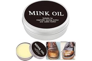 ASPUIC Leather Conditioner and Cleaner,Premium Leather Balm,Leather Protection Cream for Cars, Furniture,Seats and Boots,Mink Oil Leather Cleaner,Deep Nourishing Oil,for Restores Shine and Softnes,20g