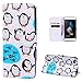 Produktbild Hülle für Huawei P8 Lite 2016/2015, Leder Hülle Handyhülle Ledertasche Flip Case Etui Cover Tasche Wallet Case Brieftasche mit 3D Muster Kunstleder Kartenfächern Magnetverschluss Handytasche für Huawei P8 Lite 2016/2015,Hancda Bunt Hüllen Leder Klapphülle Standfunktion im Bookstyle Handy Case Schale Schutzhülle für Huawei P8 Lite 2016/2015 - Niedlich Pinguin