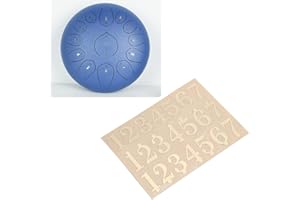 TOMOTATO Steel Tongue Drum Stickers, Ethereal Drum Note Number Sticker Quick Identification Bronzing Scale Stickers, Ethereal Drum Accessories for Handpan Percussion Instrument