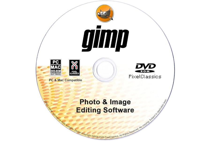 GIMP l'éditeur de photos 2025 est un logiciel de retouche d'images professionnel premium sur CD compatible avec Windows 11 10