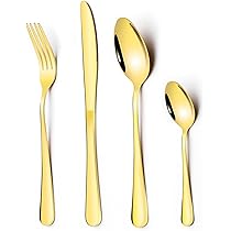 Set Posate 30 Pezzi Oro - Acciaio Inox 18/10 Per 6 Persone - Lavabile In Lavastoviglie - Foto 7