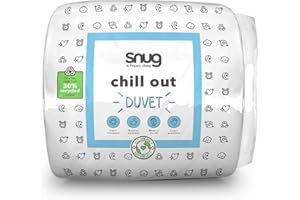 SNUG IS HAPPY SLEEP Snug Chill Out Summer Single Duvet – 4.5 Tog Lightweight Summer Quilt Comforter Duvet for Night Sweats Warm Nights Hot Sleepers – Hypoallergenic Machine Washable and Eco Friendly – Single – 200x135cm