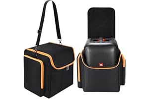 Xingsiyue Housse Robuste pour JBL Partybox Encore Essential Haut-Parleur – Sac de Transport avec Sangle, Étui de Protection Portable avec Poches pour Micro et Accessoires