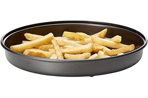 EASYLIFE LIFESTYLE SOLUTIONS Easylife - Padella antiaderente per microonde, 25 cm, per patatine frittate, pancetta e pizza, lavabile in lavastoviglie, colore nero
