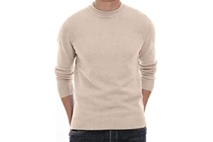 Sailwind Men's Jumpers Tops Winter Warm Knitted Crew Neck Jumper Long Sleeve Soft Cozy Mock Neck Knitwear Pullover Sweaters for Men