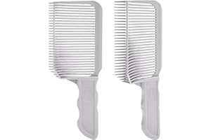 NestNook Grzebień w kształcie litery V, grzebień do blaknięcia, profesjonalny grzebień do strzyżenia włosów, żaroodporny grzebień z płaską końcówką, fryzjer lub dom (szary, 2 szt.)