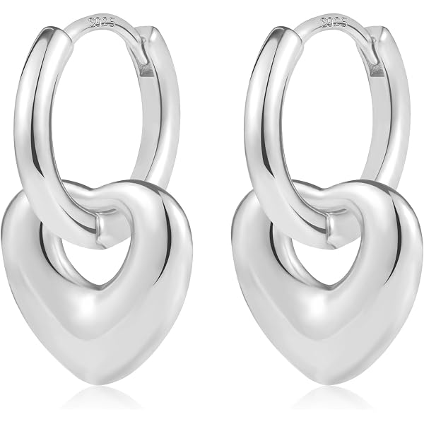 Orecchini Pendenti In Argento Sterling 925 - Stella E Luna Con Filo