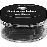Schneider 187912 Cartouche d'encre standard pour stylo-plume, Noir, Boîte ronde 1930