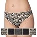 Debenhams Womens Pack Of Five Black Lace Print High Leg Briefs 8