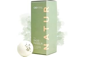 CBDVITAL BY VITRASAN CBD Badekugeln - 3 Stück | 100% vegan & natürlich | Badebomben für besondere Entspannungsmomente mit Cannabidiol | Für Ausgeglichenheit & Balance | Für jeden Hauttyp geeignet | CBDVITAL