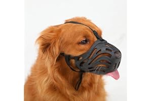 ETONSUNNY Bozal Perro，Bozal de Silicona Suave para Perros,Anti-Mordedura,Anti-Barking，Anti-Masticar，Diseño Transpirable, Adecuado para el Adiestramiento de Perros Grandes y Agresivos (Negro, L)