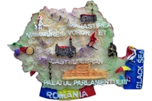 WEDARE MAGNET SOUVENIR Rumunia magnetyczna na lodówkę 3D mapa naklejka podróżna pamiątki, dekoracja domu i kuchni Rumunia magnes na lodówkę z Chin