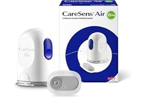 Misuratore Glicemia Senza Puntura – Caresens Air - Sensore Glicemia 15 Giorni CGM - Monitoraggio Glucosio Continuo via App – Avvisi Ipo/Iperglicemia – Senza Fastidi