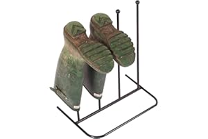 Neo Steel Black Powder Coated Boot Rack 2 & 4 Pairs Wellie Welly Holder Stand Storage (2 Pair)