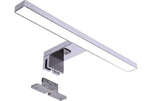 ‎MAX K O M F O R T max K O M F O R T Maxkomfort LED Spiegelleuchte Badleuchte Schminklicht Aufbauleuchte Schrankleuchte in chrom eckig neutralweiß 5W IP44